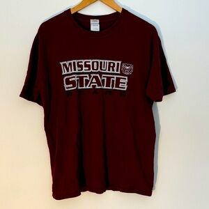 ✅ VINTAGE MSU Missouri State Bears Collegiate Short Sleeve Crewneck Tee T Shirt